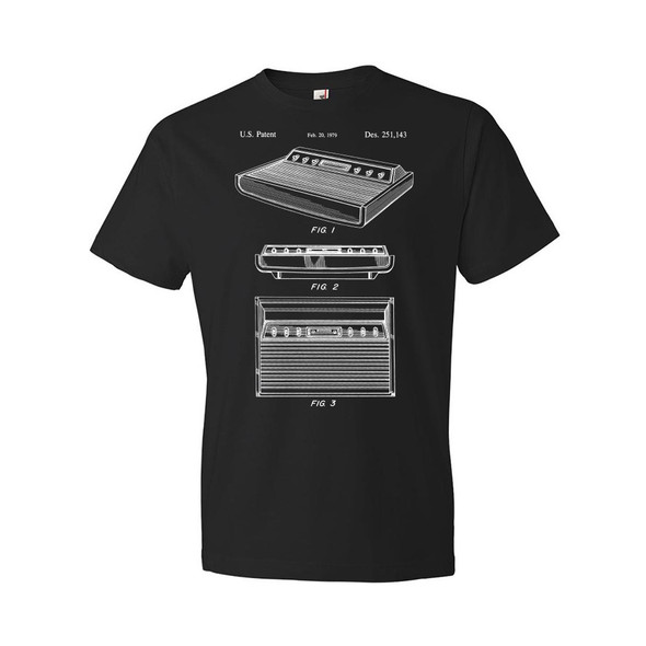 Atari 2600 Retro Game Console Patent T-Shirt
