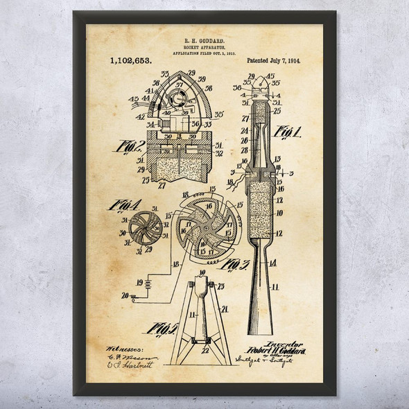 Rocket Patent Wall Art
