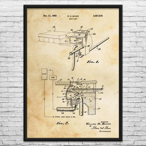 Skim Tank Patent Wall Art
