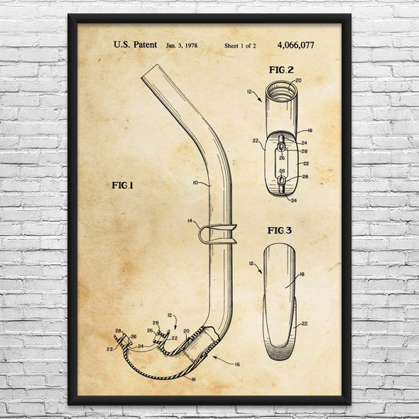 Snorkel Patent Wall Art
