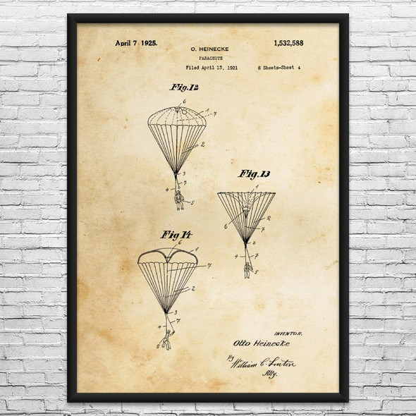 Parachute Patent Wall Art