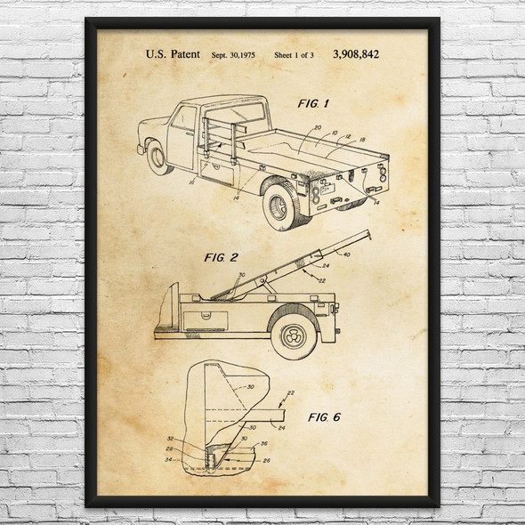 Tow Truck Patent Wall Art