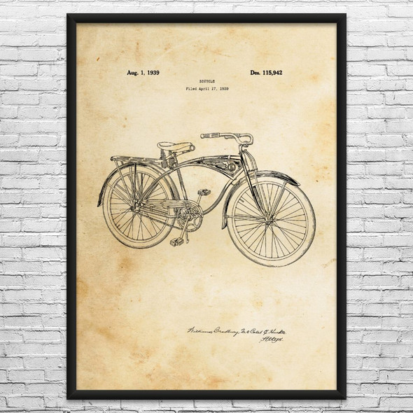 Bike Patent Wall Art