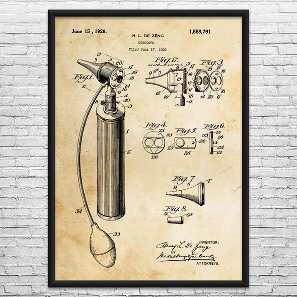 Otoscope Patent Wall Art