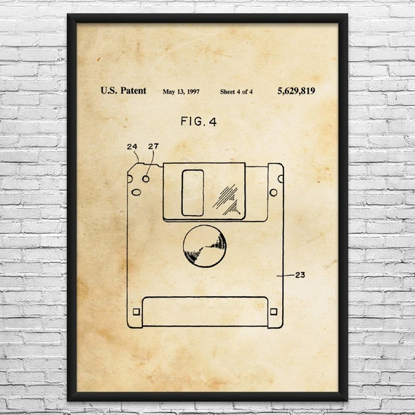 Floppy Disk Patent Wall Art