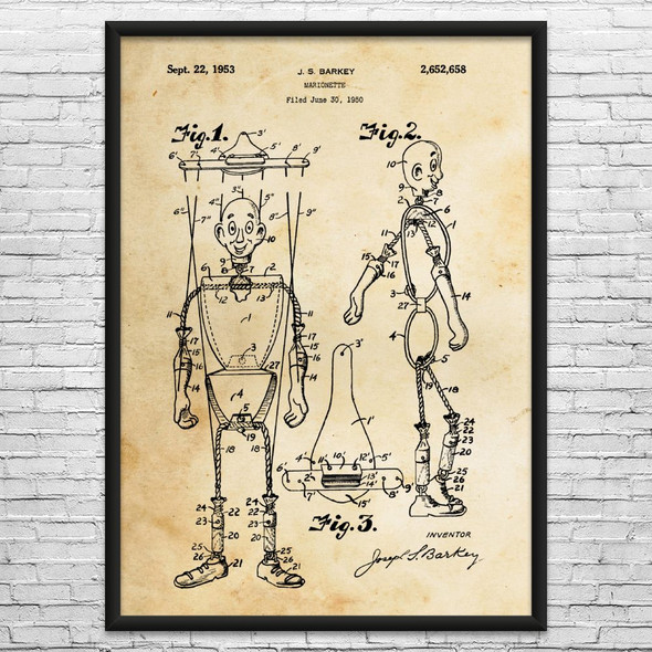 Marionette Puppet Patent Wall Art