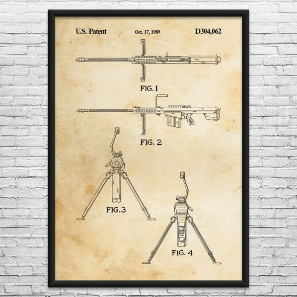 M82 M107 Rifle Patent Wall Art