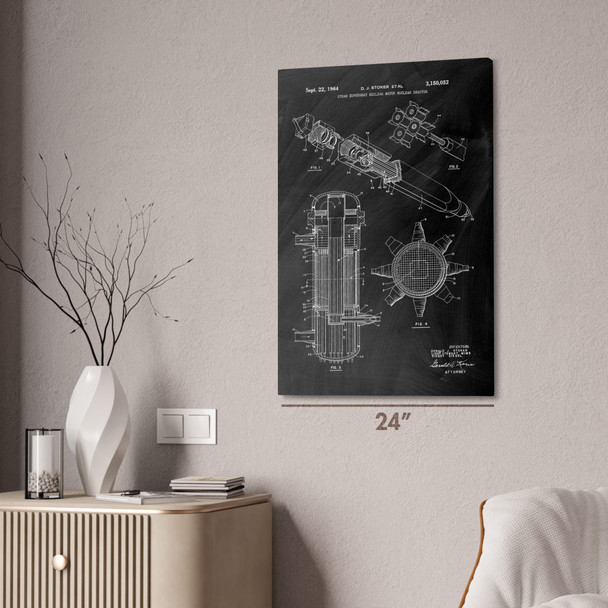 Superheated Nuclear Reactor Patent Wall Art