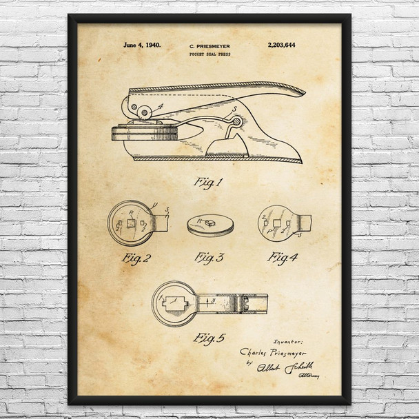 Seal Press Patent Wall Art
