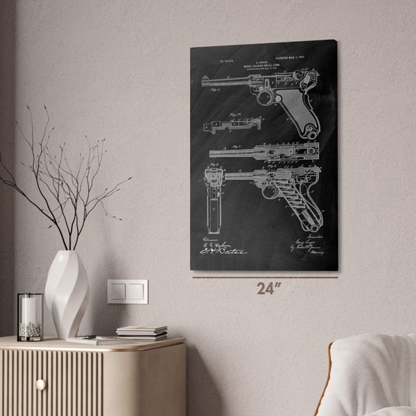 Luger Pistol Patent Wall Art