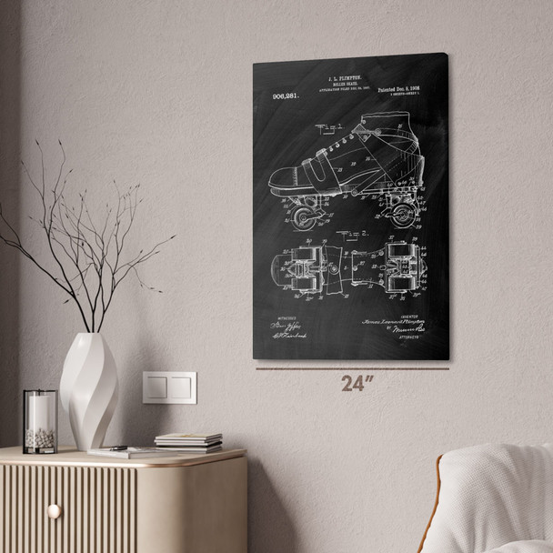 Roller Skate Patent Wall Art