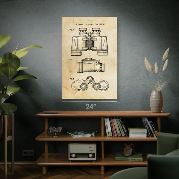 Binoculars Patent Wall Art