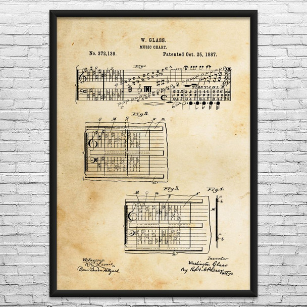 Chord Chart Patent Wall Art