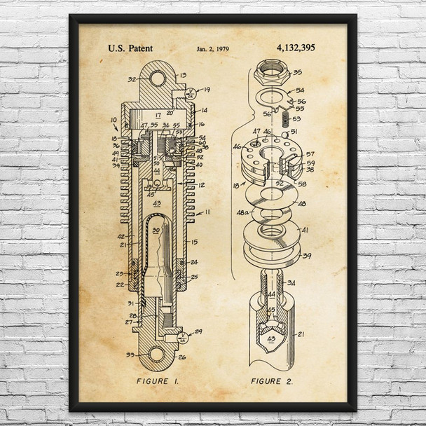 Shock Absorber Patent Wall Art
