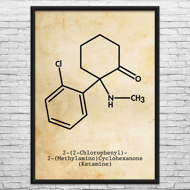 Ketamine Molecule Wall Art