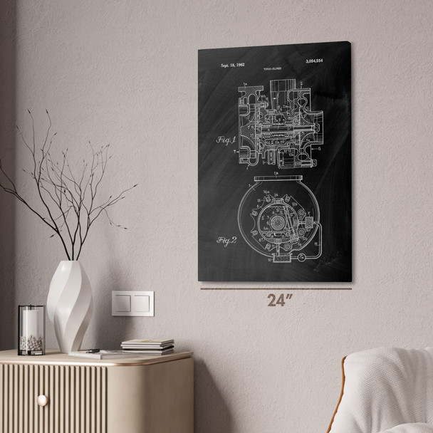 Turbocharger Patent Wall Art