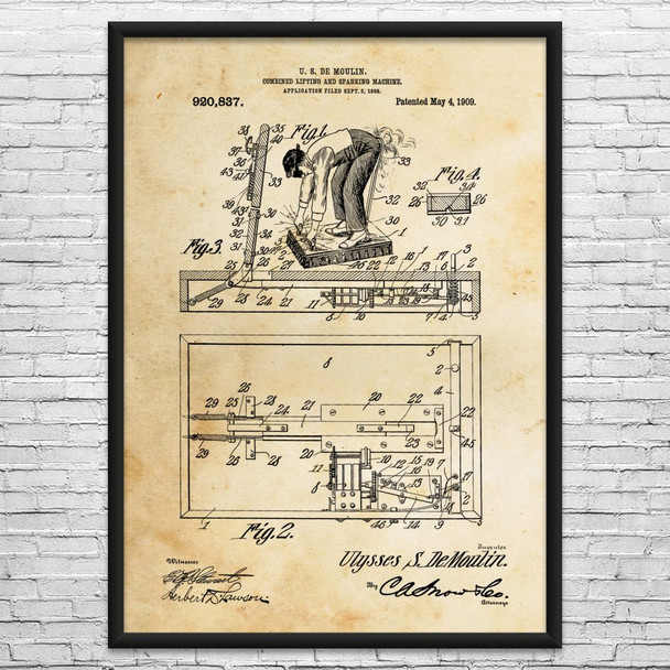 Spanking Machine Patent Wall Art