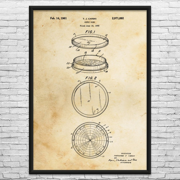 Petri Dish Patent Wall Art