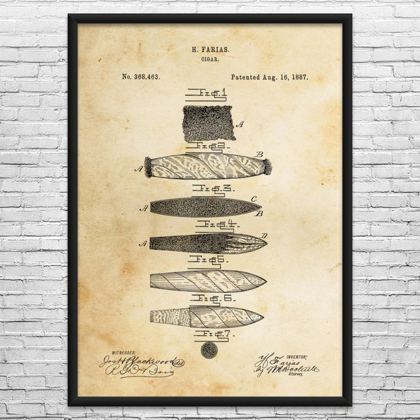 Cigar Patent Wall Art