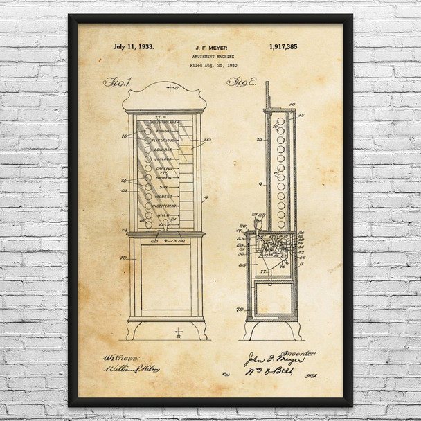 Love Tester Patent Wall Art