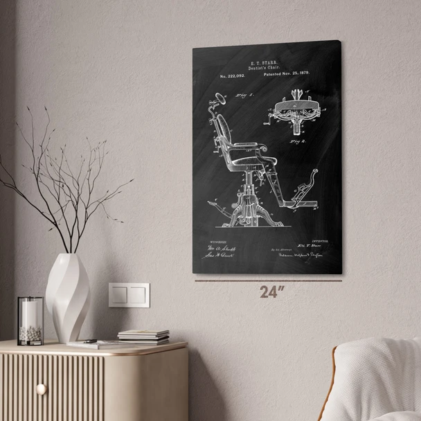 Dentist Chair Patent Wall Art