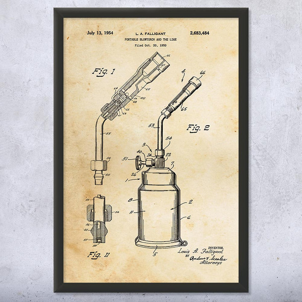 Blow Torch Patent Wall Art