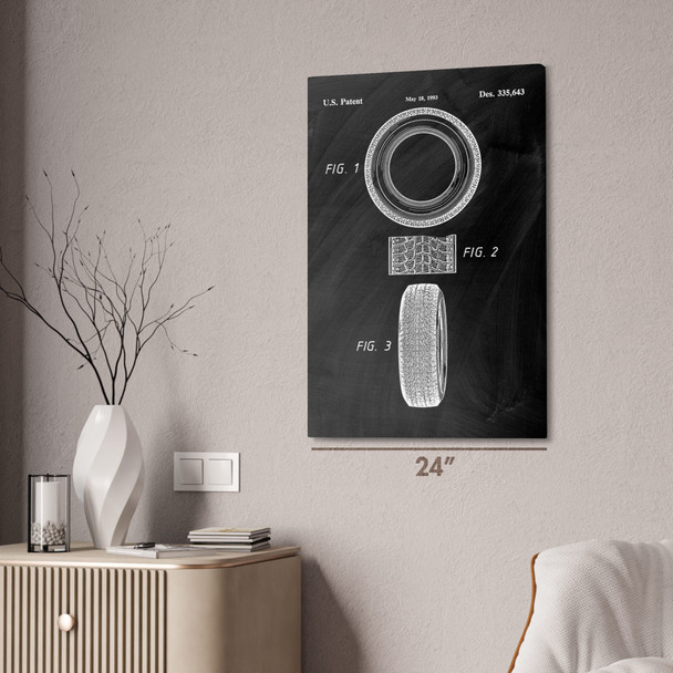 Car Tire Patent Wall Art