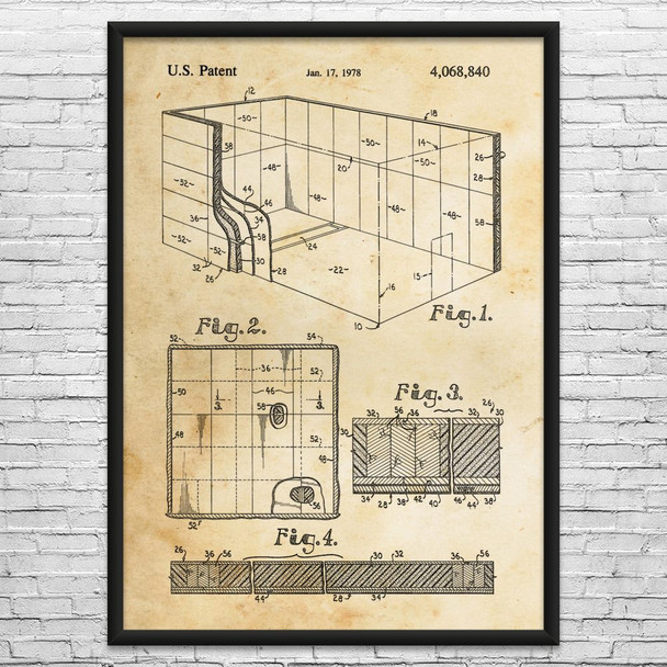 Racquetball Court Patent Wall Art