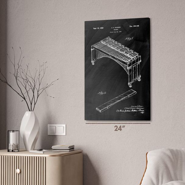 Marimba Keyboard Patent Wall Art