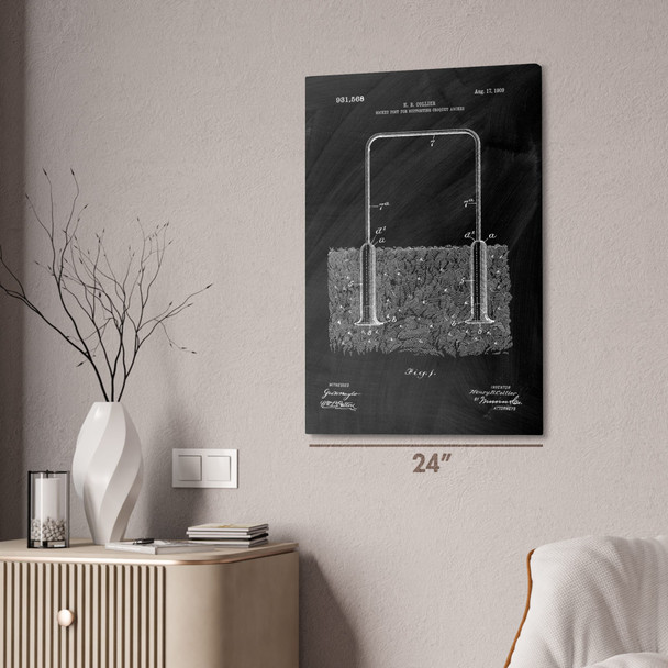 Croquet Wicket Patent Wall Art