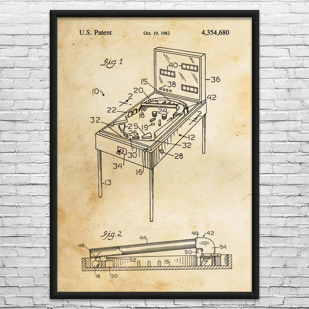 Xenon Pinball Patent Wall Art