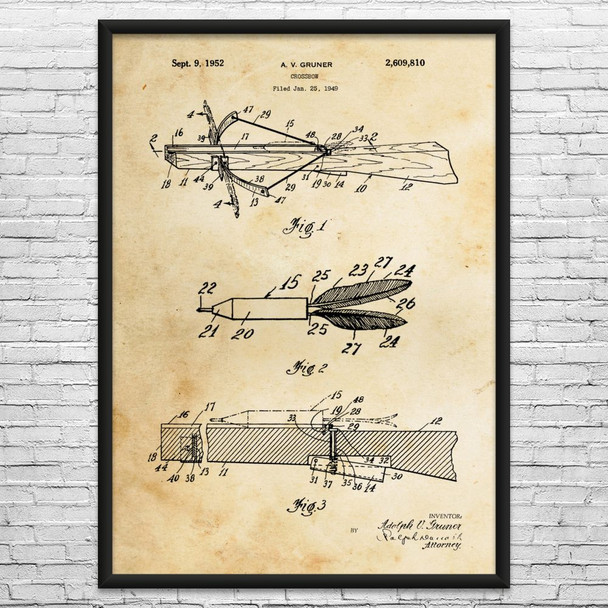 Crossbow Patent Wall Art