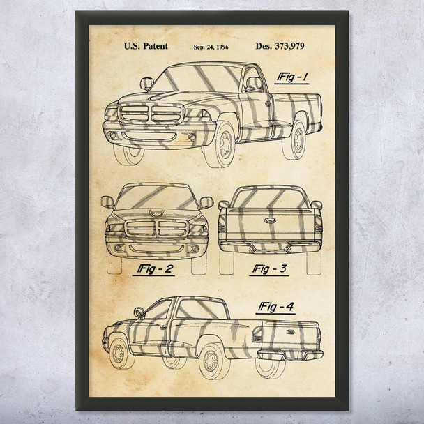 Pickup Truck Patent Wall Art