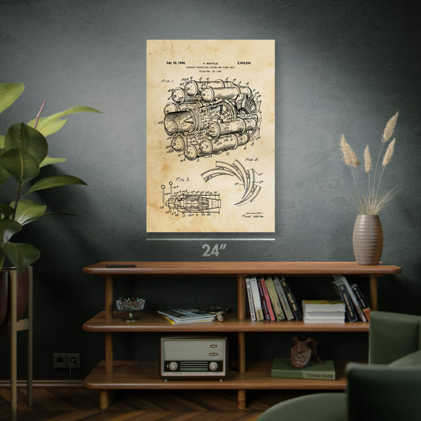 Jet Engine Patent Wall Art