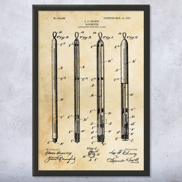 Barometer Patent Wall Art