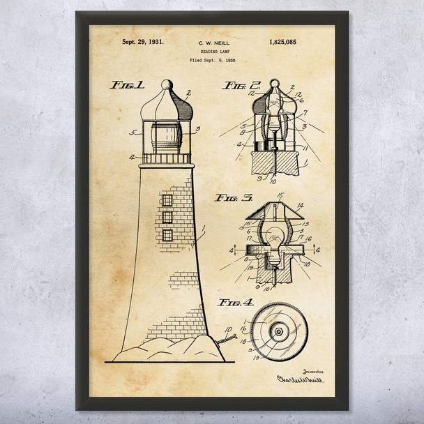 Lighthouse Patent Wall Art