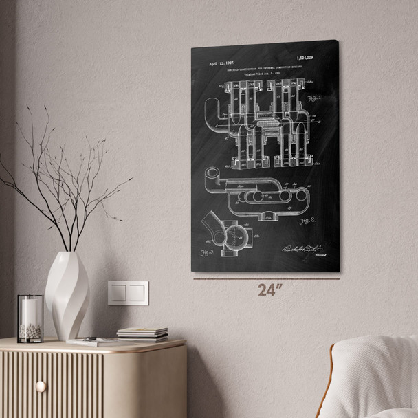Intake Manifold Patent Wall Art