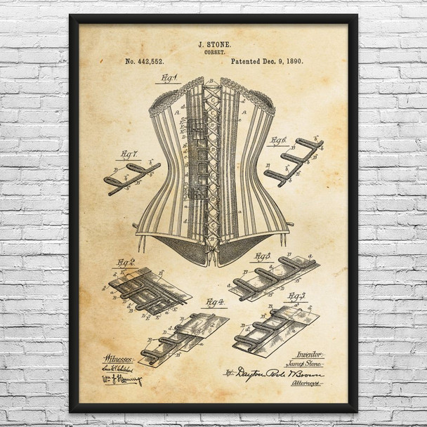 Corset Patent Wall Art