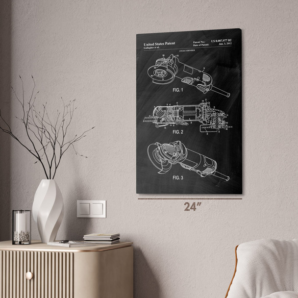 Angle Grinder Patent Wall Art