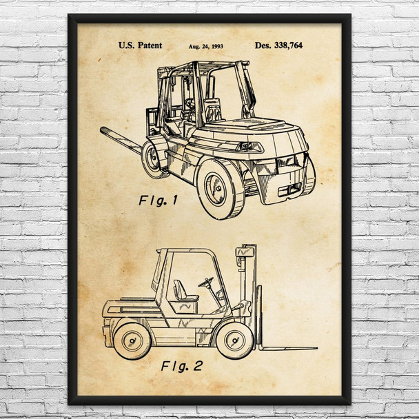 Forklift Patent Wall Art