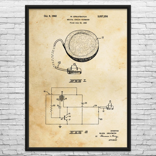 Pacemaker Patent Wall Art