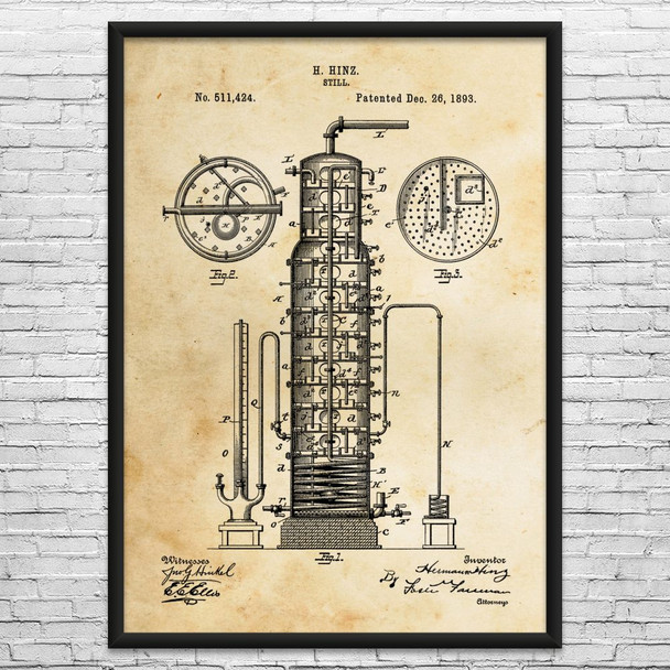 Distillery Still Patent Wall Art
