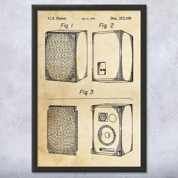 Studio Monitor Speaker Patent Wall Art