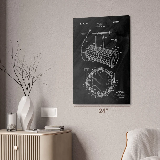 Theater Spotlight Patent Wall Art