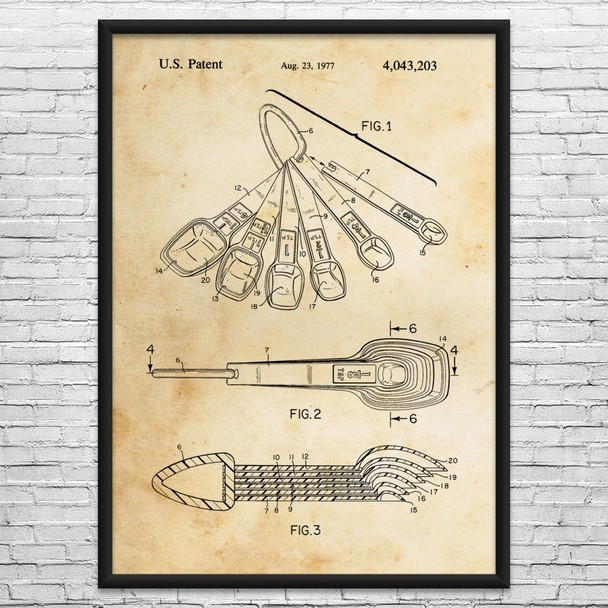 Measuring Spoons Patent Wall Art