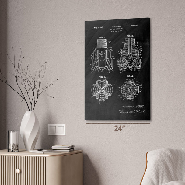 Oil Well Drill Bit Patent Wall Art