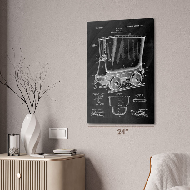 Mine Car Patent Wall Art