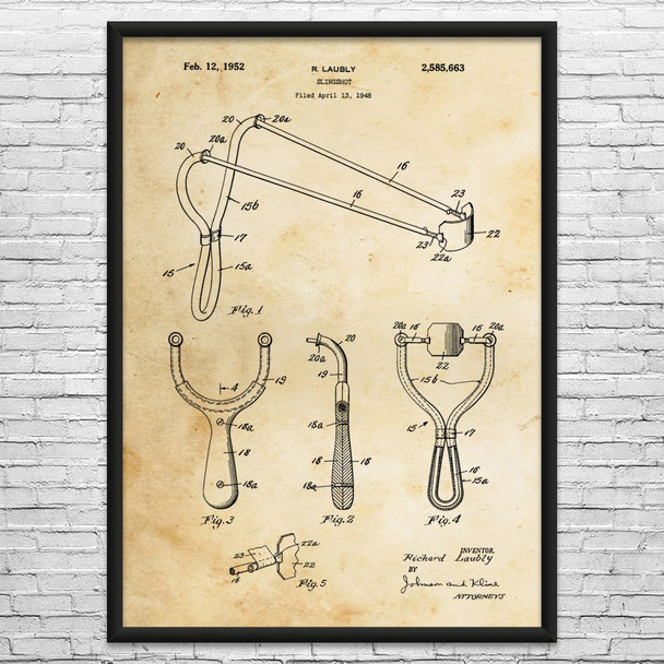 Slingshot Patent Wall Art