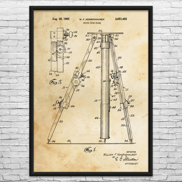 Tripod Patent Wall Art