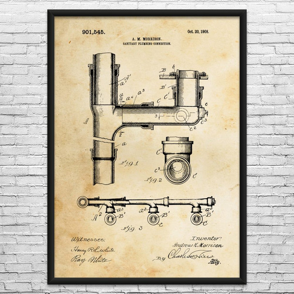 Plumbing Joint Patent Wall Art